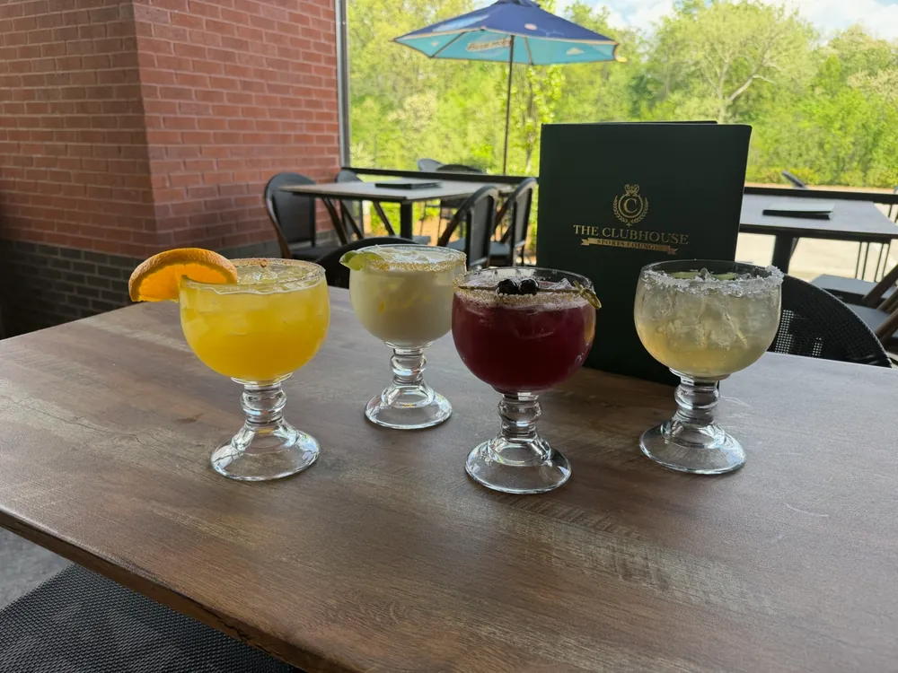 Margarita glasses at Clubhouse Lounge + Kitchen