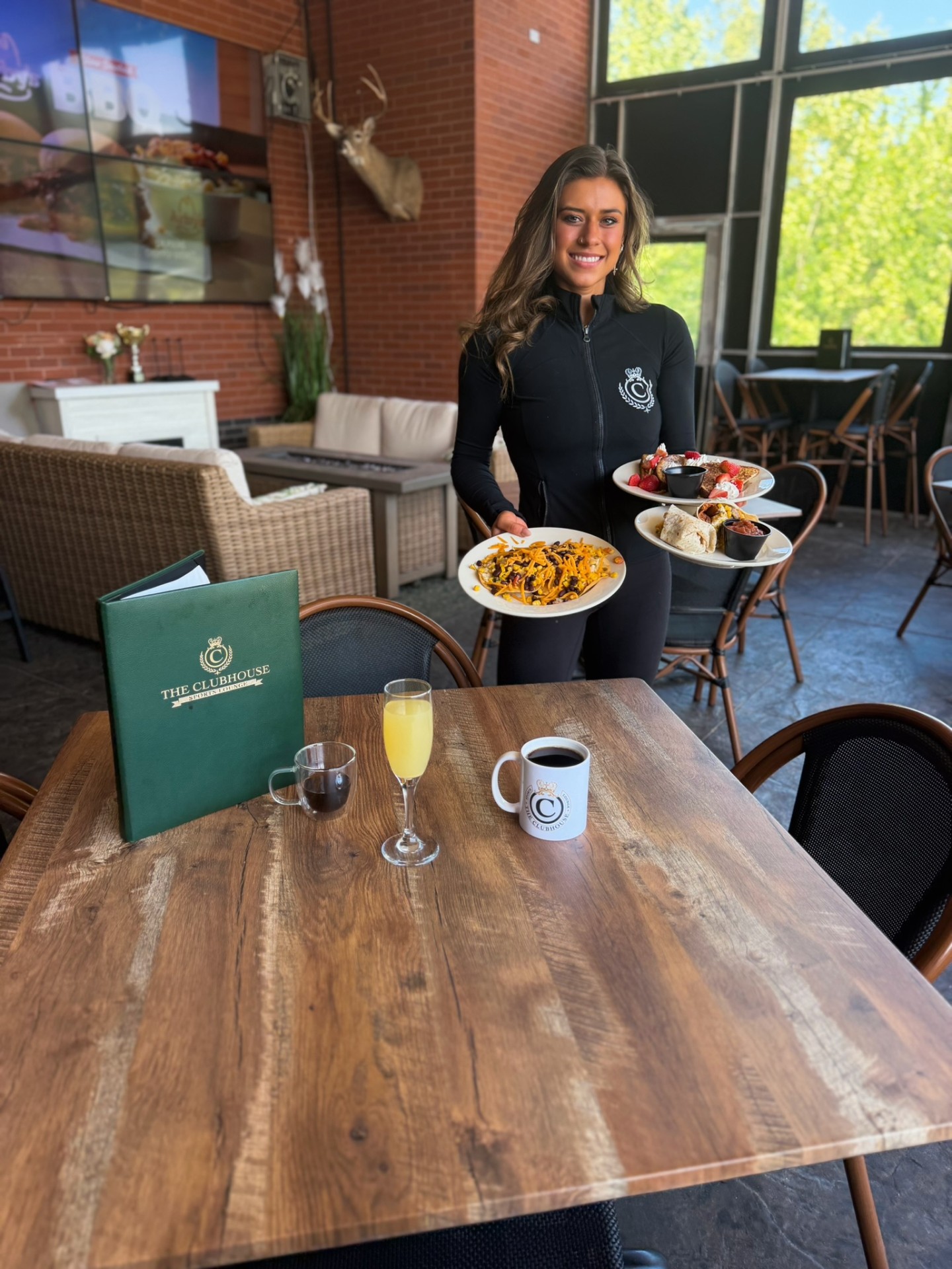 Steak and eggs brunch plate at Clubhouse Edwardsville