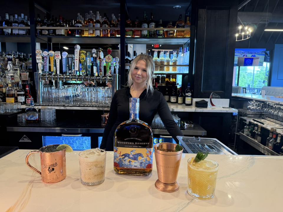 Clubhouse bartender with Woodford Reserve Derby cocktails